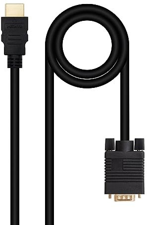 Nanocable Conversor HDMI a VGA M-M. 1.8 m Negro