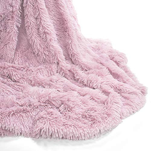 Artistic Fashionista Limited Kuscheldecke, Langflor-Kunstpelz, Fleece, weich, warm, für Sofa, Bett, Überwurf, Tagesdecke, Läufer oder Sofa-Bezug, Doppelbett, 150 x 200 cm, Rosa