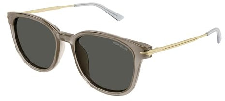 Montblanc Sport Mb0304sa-004 55 Sunglass Man Recycled Ac Sonnenbrille, Mehrfarbig (Mehrfarbig)