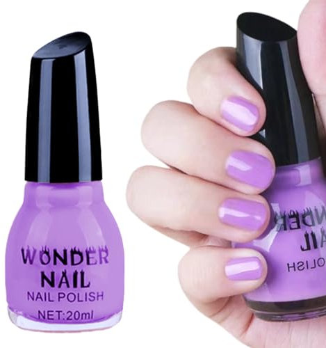 Nail Polish Taro Purple Quick Dry & Long Lasting Nail Varnish Neutral Nail Polish Non-Toxic Water Based Formula Natural Nail Polish for DIY Nail Art Gift, 20ml