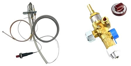 Tandoor Pilot Assembly Kit with Gas Valve and Knob Full Kit Tandoori Burner ignition Shaan Shahi Clay Oven Spare