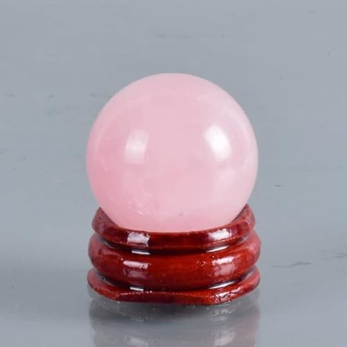 BABUUN Raumdekoration Gems Crafts Crystal Ball Undrill 30 mm Bead Natural Rose Quartz Sphere Reiki Stone Carving Craft Dekorative Kugel