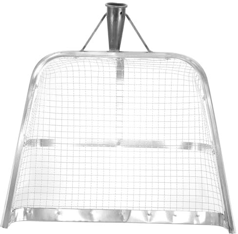 Supvox Pelle à sable Passoire à sable Tamis au trésor Panier 12 mm Trou Pelle à maïs en métal Pelle à déjections de poulets pour ferme de plage Sable de chèvre