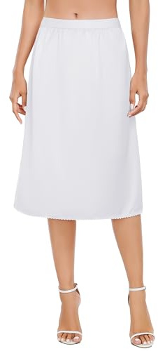 Vlazom Sottogonna da Donna Lunga Mezza Sottoveste Gonna Sottovesti Elastico in Vita in Pizzo