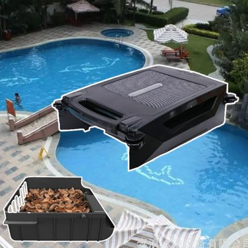 flatpincololee Robot Skimmer para Piscinas/Limpiador automático de Piscinas, batería y energía Solar, 5-10 m/Minuto, Capacidad de filtrado 860 SQ/FT (80 m2) Limpieza en Modo Dual