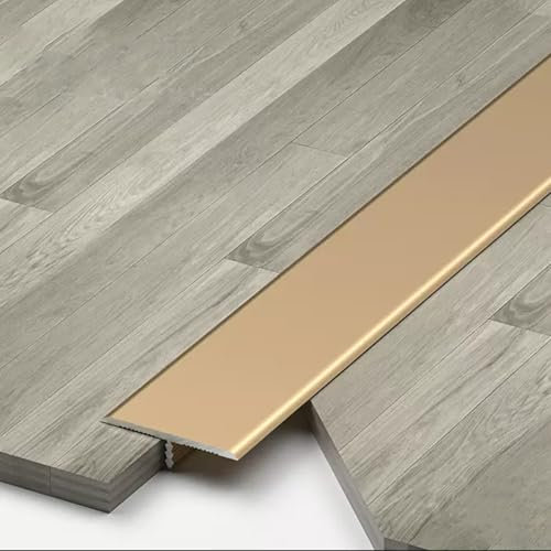 3 Stück T-Profil Übergangsprofil Übergangsschiene 90 cm Aluminium-Formleisten Zierleisten Und Boden-Übergangsstreifen Verbinden Sie Ihre Böden Nahtlos(Rose Gold,2cm x 270cm (3 * 90cm))