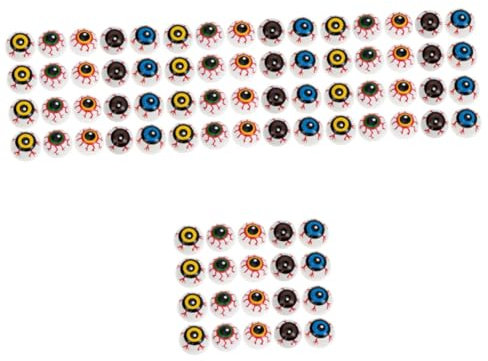 TOYANDONA 200 STK Halloween-Augapfel DIY halbe Augäpfel Requisiten Plüsch Augapfel Halloween Scherzartikel Halloween Dekoration Spielzeug Halloween- gruseliger Augapfel Plastik