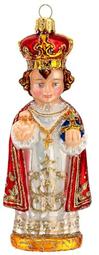 Holyart Weihnachtsbaumschmuck aus mundgeblasenem Glas: Prager Jesulein, Weihnachtsbaumschmuck aus mundgeblasenem Glas