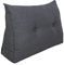 Pillows24 - Rückenkissen für Bett & Sofa mit abnehmbarem, waschbarem Bezug [ 80cm - Graphit ] | Bequemes Keilkissen und Lesekissen fürs Bett | Großes Sofakissen für Rückenlehne und Sofa