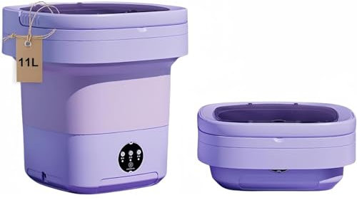 Lavadora portátil, mini lavadora, lavadora plegable de gran capacidad mejorada de 11 litros. Limpieza profunda de ropa interior, ropa de bebé y otras prendas pequeñas. Adecuado para apartamentos