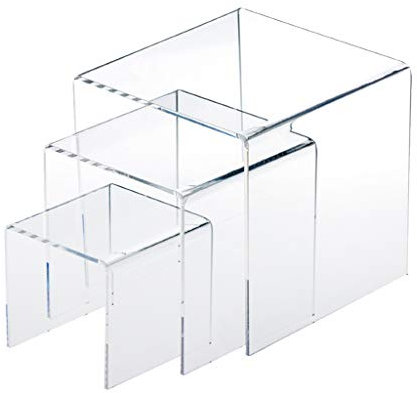 WOURRD Acryl Display 3 Größenstufen Acryl Display Ständer Korrosionsbeständig Klares Vitrine Display Für Figuren Buffet