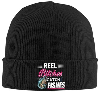 Klassische Herren Mütze Angeln Fischen Fischen Fischfang Unisex Beanie Hat für Winter Outdoor Radfahren