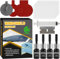 tuncate Windshield Repair Kit with Pressure Syringes, for Repair Half-Moon Cracks, Cobwebs, Star-Shaped Damage, Long Line Crack