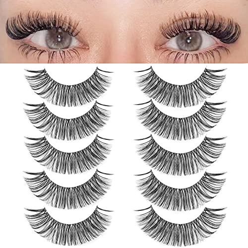 Wimpern sehen aus wie eine Wimpernverlängerung, russisches Band, transparentes Band, natürliches Aussehen, D-Curl, Volumen, Kreuz, mehrschichtig, unsichtbares Band ()