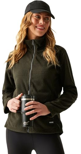 Regatta Womens Heidy Full Zip Fleece Plush Stretch Warm Winter Layer Top
