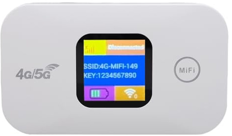 ASHATA 4G LTE Portable WiFi Mobile Hotspot, Routeur de Modem de 300 MbpSinternet avec Fente de Carte SIM et Construit en Batterie 2100mAh, pour Les Travaux à Domicile et 10 Appareils