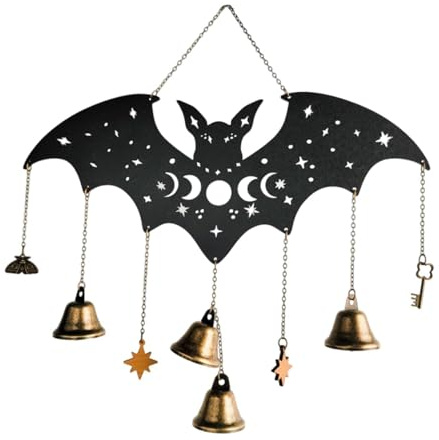 Ronyme Halloween-Windspiel, Tier-Windglocke, dekoratives Geschenk, Windspiel, Halloween- für Terrasse, Hof, Themenparty, Fenster, Urlaub, Schläger