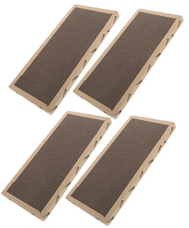 ibasenice 4stücke Kratzbrett aus Sisal für Katzen Sisal-kratzmatte zum Schutz von Möbeln Sofas und Böden rutschfeste Katzenmatte mit Verstärkten Kanten aus Wellpappe als Kratzbrett