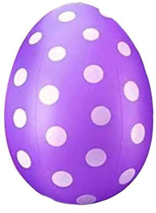 QUXVUIS Riesige Ostern Aufblasbare Dekor Hängende Spielzeug Ostereier Dekorationen Im Freien Aufblasbare Eier Und Wiederverwendbare, Violett, 16 Zoll