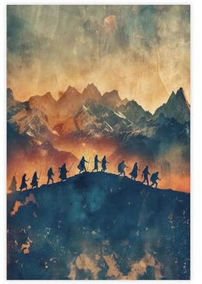 UIYTYBGAG Kunstdruck auf Leinwand, Herr der Ringe, 30 x 45 cm