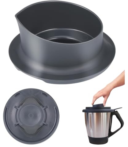Messbecher mit Deckel, 100ml & 50ml Skala, Kompatibel mit Thermomix TM5 und TM6, Messbecher aus lebensmittelechtem ABS für Vorwerk Küchenmaschinen