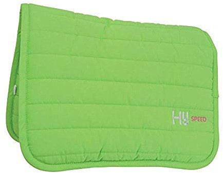 HySpeed Komfort-Poly-Satteldecke/Schabracke, neonfarben, beidseitig tragbar – Grün