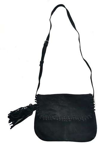 Pepe Jeans Damen Waneta Leder Umhängetasche, Schwarz, PL030776, Einheitsgröße, Schwarz , One size
