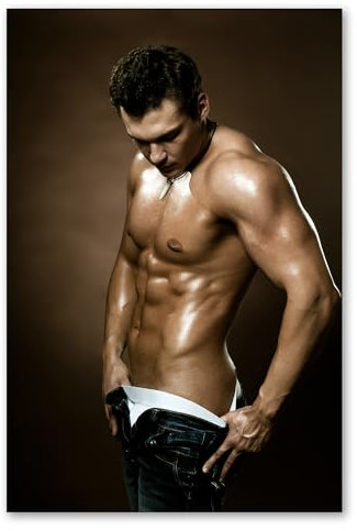 Postereck - 0788 - Sexy Mann, Sixpack Muskeln Nackt Erotik Porträt - Erotisch Sexy Nackt Wandposter Fotoposter Bilder Wandbild Wandbilder - Poster - 4:3-81,0 cm x 61,0 cm