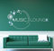 tjapalo® pkm479 Deko Wandspruch Wandtattoo Wohnzimmer Wandtatoo Musik Lounge DJ Music Lounge Wandsticker mit Glitzersteinen - viele Farben zur Auswahl, Farbe: königsblau, Größe: B120xH52cm