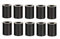 qfix Distanzhülsen für M5 Schrauben, Länge 25mm, Kunststoff schwarz, Set mit 10 STK.