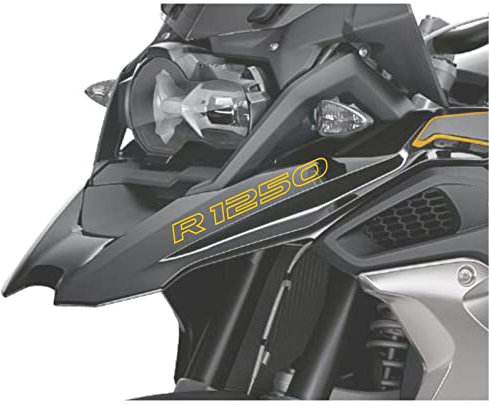 BLACK DOVES GRAPHICS 2pz Adesivi compatibile con/sostitutivo per BMW R 1250 GS Motorrad Becco Anteriore (giallo)