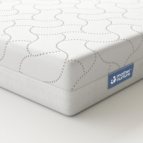 MOTHER NURTURE Premium Schaumstoffmatratze für Kinderbett, 140 x 70 x 10 cm, Weiß