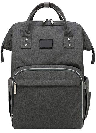 YASSON Wickelrucksack Wickeltasche Wickeltaschenrucksack Oxford Große Kapazität Mama Rücksack für kinderwagen Reiserucksack dunkelgrau
