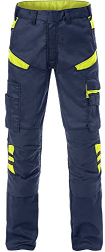 Fristads Fusion Hose 2555 STFP 129482 Marine/Warnschutz-Gelb Zugelassen gemäß EN 14404 mit Kniepolstern 124292 Größe D96