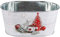 Deko Topf/Metalleimer/Blumentopf - Motivwahl - Weihnachten - 10 cm hoch - Metall rostfrei - Blech Eimer - oval - frostsicher - Pflanztopf Übertopf Gartene..