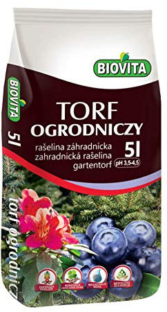 BIOVITA Turba de jardín 5 L de materia prima ácida preparación