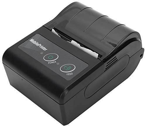 Tnfeeon Mini-Quittungsdrucker, Bluetooth Mini-Thermo-Quittungsdrucker Tragbarer Persönlicher Rechnungsdrucker für Den Restaurantverkauf Kücheneinzelhandel 100-240 V.(EU-Stecker)