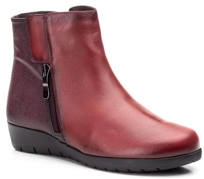 Botines mujer de piel con tacón o plataforma Botín cómodo de invierno | Calzado artesanal de España tipo camperos en ante y cuero Elegantes e informales