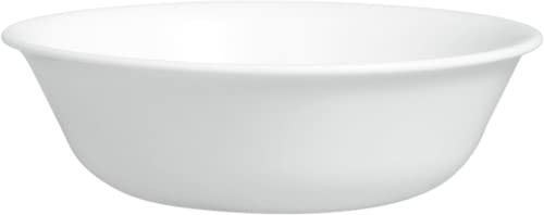 Corelle Dinnerware Set (4pc Set, Winter Frost White)-Set for 4 | Includes 4 x Cereal/Soup Bowls | 80% Recycled Glass | 3 X More Durable, Half the Space & Weight of Traditional Ceramic