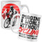 Purple Print House Imagine A World Without Cycling Mug, Funny Coffee Cup, Bicycle Gifts for Him, Road Bike Cyclist Birthday Present Ideas For Dad or Son, One Size, White