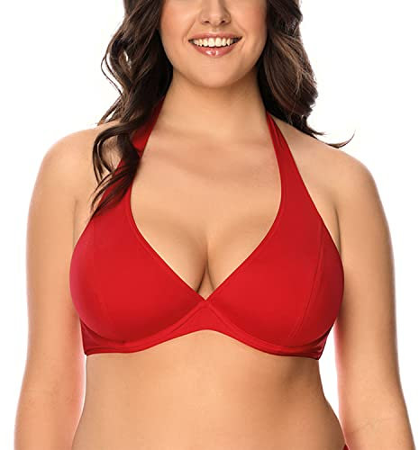 Vivisence Reggiseno Bikini Liscio Coppa Morbida 3215, Rosso,3D