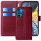 FMPCUON Cover per Motorola Moto G22, Flip Wallet Case in Pelle PU Premium con Magnetica a Scatto, Custodia Rosso