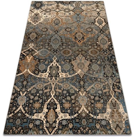 rugsx Wollteppich, traditionell, für Schlafzimmer, Wohnzimmer, Superior KIRMAN orientalisch, Cognac, beige 200x300 cm