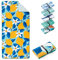 Fit-Flip Serviette de Plage Microfibre Grande - Fine et légère - à séchage Rapide – Drap de Piscine XXL - Serviettes Anti-Sable 100% recyclée – Lemon Flowers – 160cm x 90cm