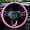 Lenkradbezug Aus PU Leder - 37-38cm Universal Rutschfest Lenkradabdeckung für Auto Innenraum - Lenkradschoner für Sommer Winter, Rosa