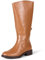 Amazon Essentials Stivali da Equitazione al Ginocchio Donna, Nero Caramello Scuro Finta Pelle, 37 EU