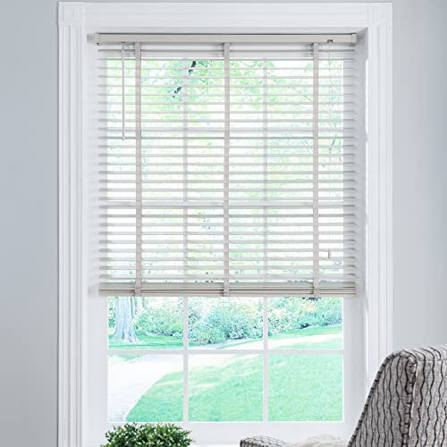 LBB Venetian Blinds are made of FSC Certified Basswood 50mm Solid Wood Blackout Blind (Grey, 140x160cm(WxH))