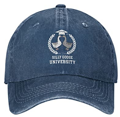 Lustige Gänsemütze Silly Goose On The Loose Hat Herren Baseballmützen Lustige Cap, Silly Goose University Navy Blue, Einheitsgr��e