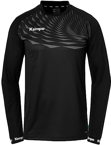 Kempa Herren Wave 26 Longsleeve Jungen Sport Langarmshirt Sport-Pullover, Schwarz/Anthra, M EU