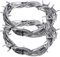 Gadpiparty Ghirlanda di filo spinato color argento, 2 pezzi, 2,3 , finta ruggine, decorazione per artigianato, recinti esterni, deterrente, trucco, giocattoli, Halloween, decorazione per feste